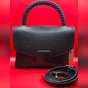 Black Braided crossbody handbag